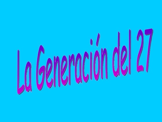 Generación del 27