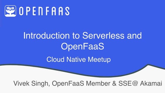 Introduction to OpenFaas