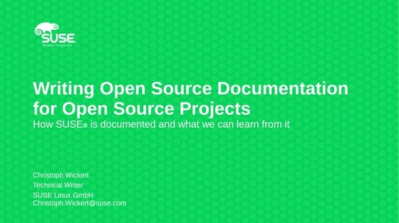 Writing Open Source Documentation for Open Source Projects