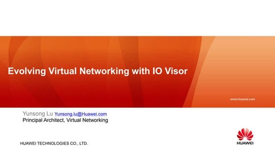 Evolving Virtual Networking with IO Visor