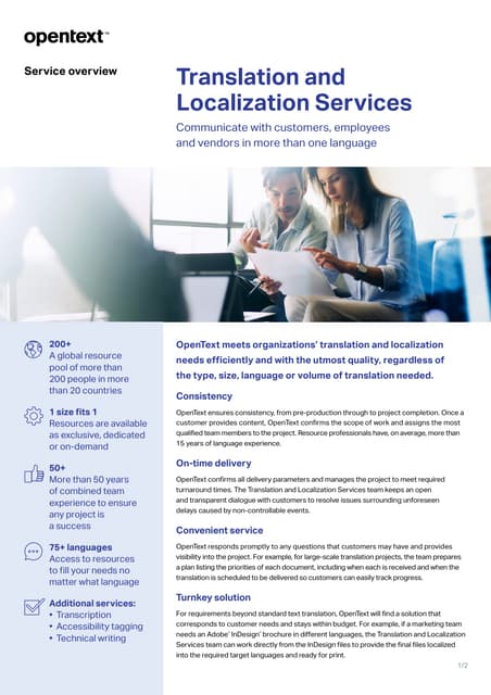 OpenText Translation & Localization Services