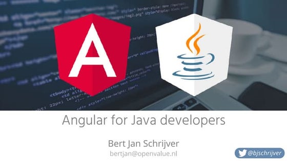 OpenValue meetup July 2018 - Angular for Java developers