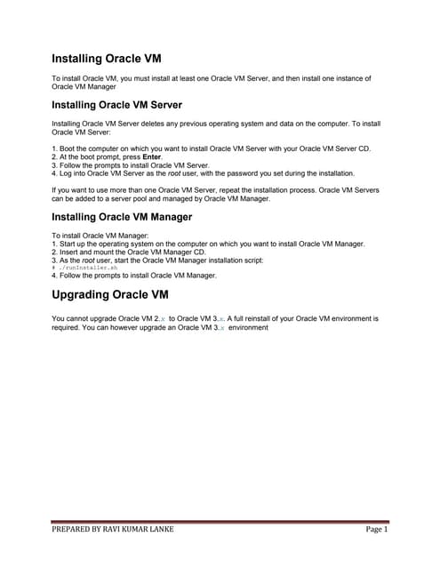 Oracle vm
