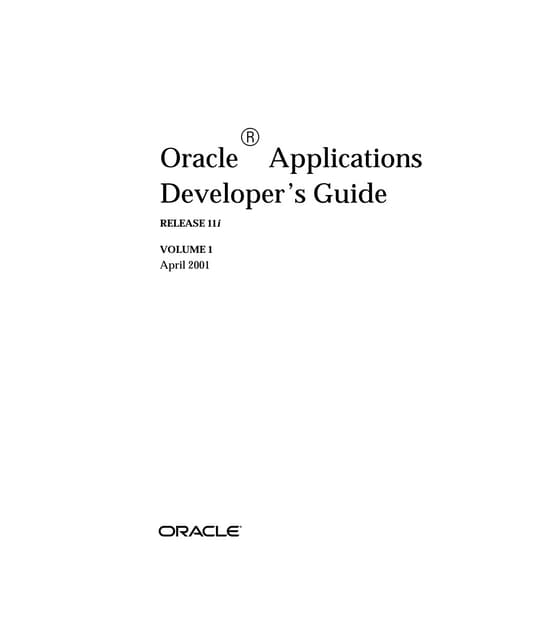 Oracle applications developer’s guide