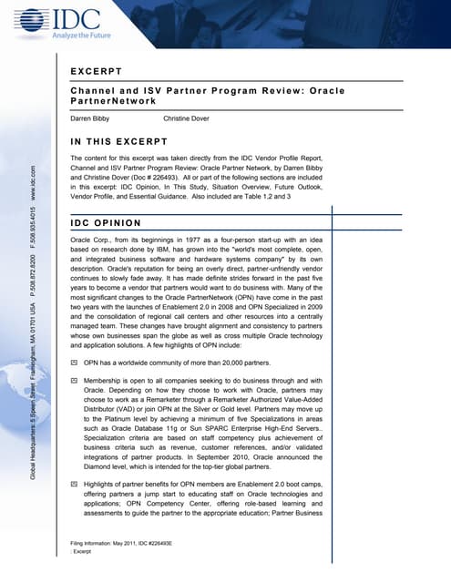 Oracle Partner Net