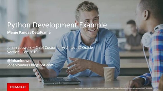 Oracle python pandas merge DataFrames