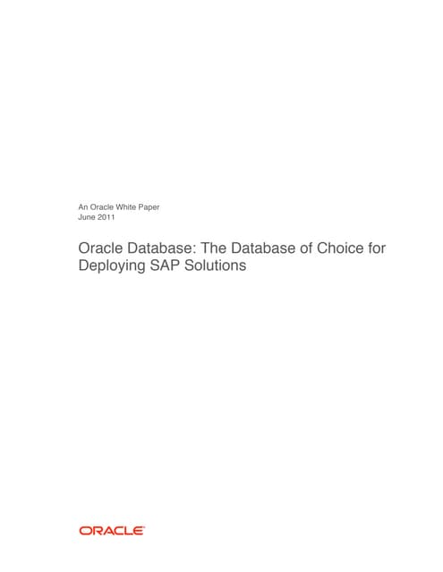 Oracle sap