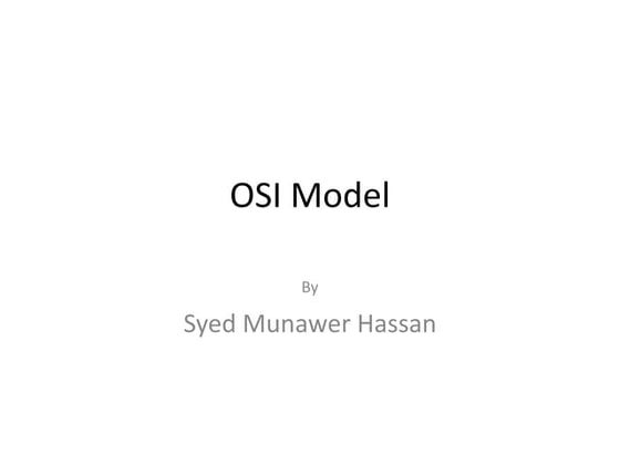 Osi Model