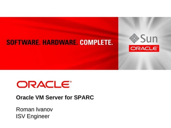 Oracle VM Server for SPARC Overview