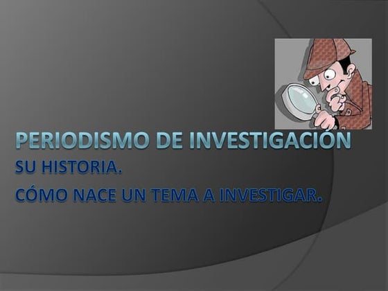 Periodismo de investigación  