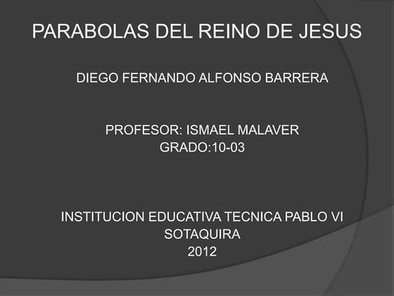 Parabolas del reino de jesus