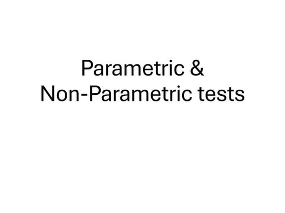 Parametric & Non-Parametric tests SPSS WORKSHOPpdf