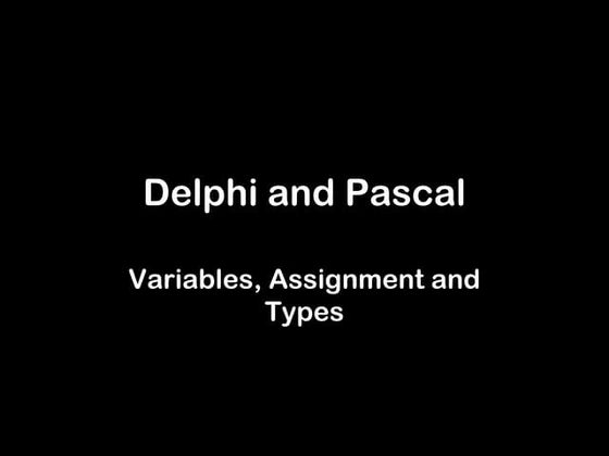 Pascal names and types