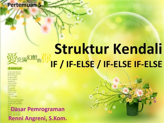 Pemrograman algoritma (IF,else)