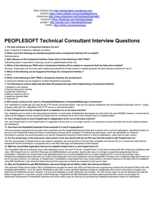 Peoplesoft technical consultant interview questions