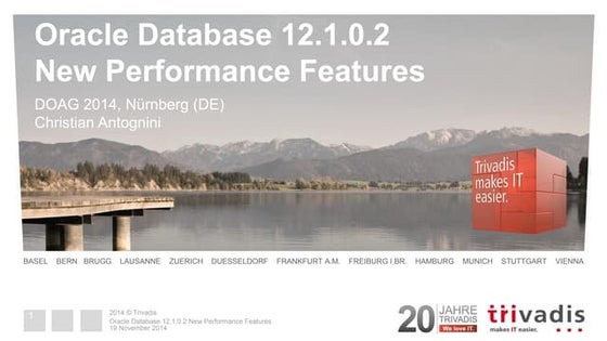 Oracle Database 12.1.0.2 New Performance Features