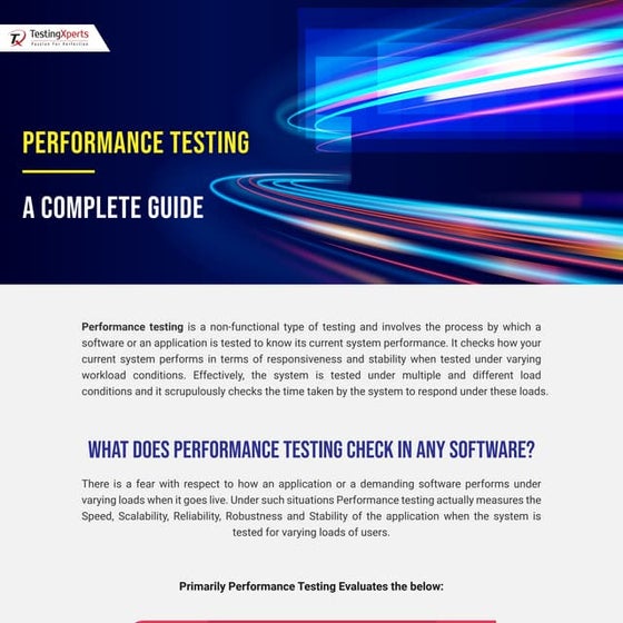 Performance testing Web Application - A complete Guide
