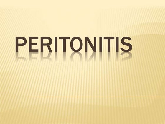 Peritonitis