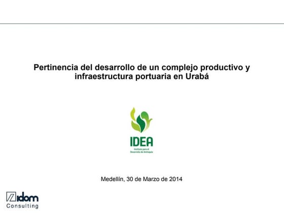 Pertinencia del desarrollo de un complejo productivo e infraestructura portua...