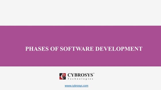 Phases of software development