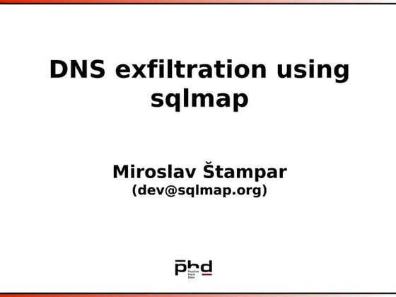 DNS exfiltration using sqlmap