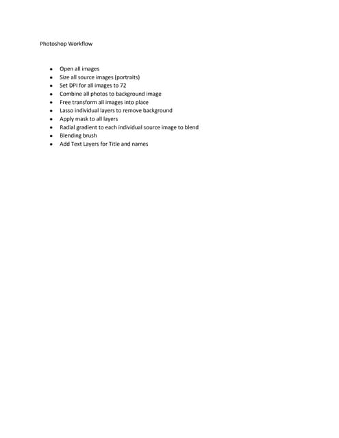 Photoshop workflow mac