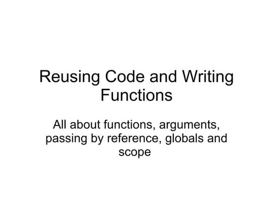 Php Reusing Code And Writing Functions
