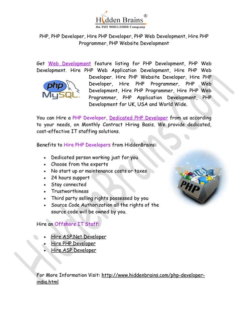 PHP, PHP Developer, Hire PHP Developer, PHP Web Development, Hire PHP Program...
