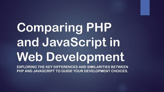 PHP vs JavaScript: Choose Best For Web Development