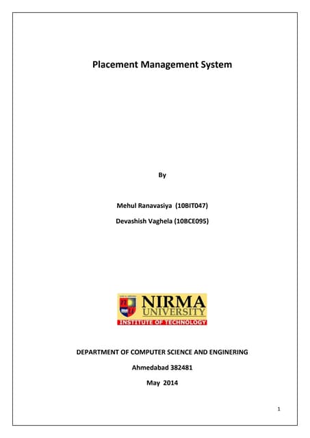Placement management system