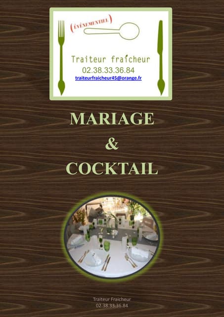 Plaquette mariage mail