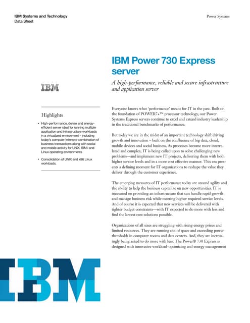 IBM Power 730 Express server