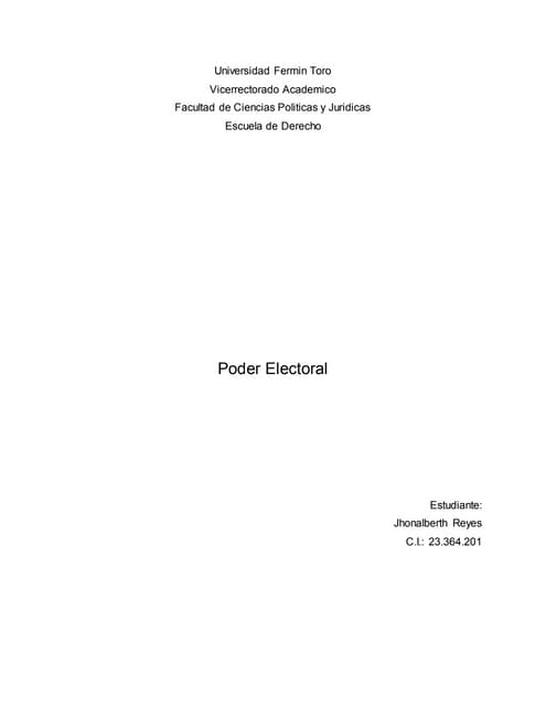 Poder electoral