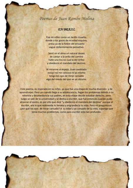 Poemas de juan ramon molina