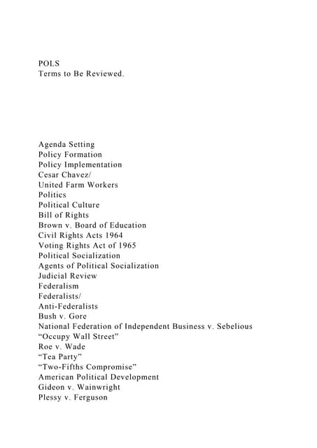POLS  Terms to Be Reviewed.   Agenda SettingPoli.docx