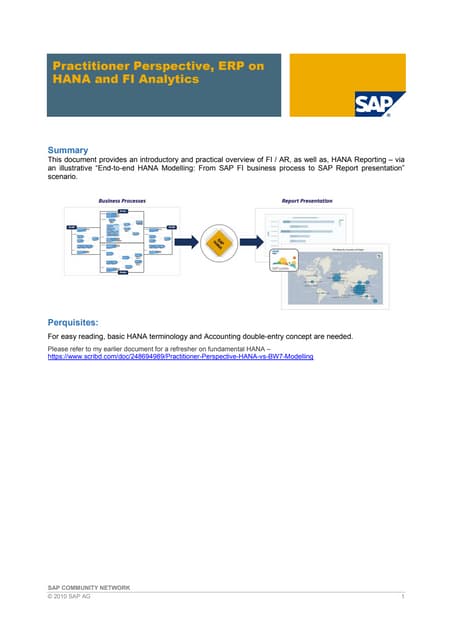 Practitioner perspective-erp-on-hana-and-fi-analytics 2015