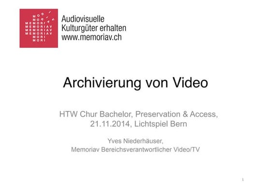Archivierung von Video