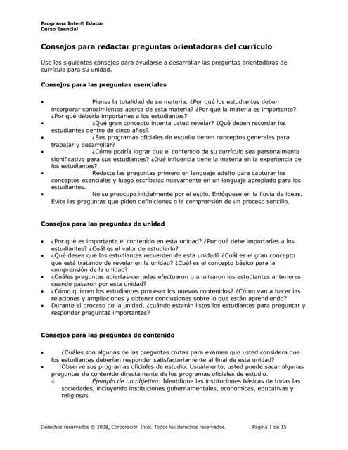 Preguntas orientadoras, ejemplos, y matriz valoracion