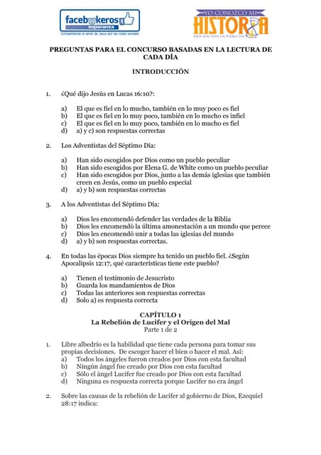 Preguntas Concurso "Yo conozco mi historia"