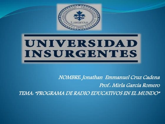 PROGRAMAS DE RADIO EDUCATIVOS EN EL MUNDO