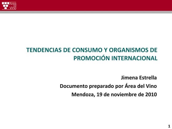 Presentación tendencias y organismos de promoción