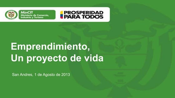 Emprendimiento,  Un proyecto de vida