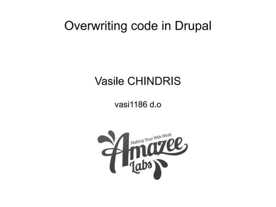 Overwriting code in Drupal