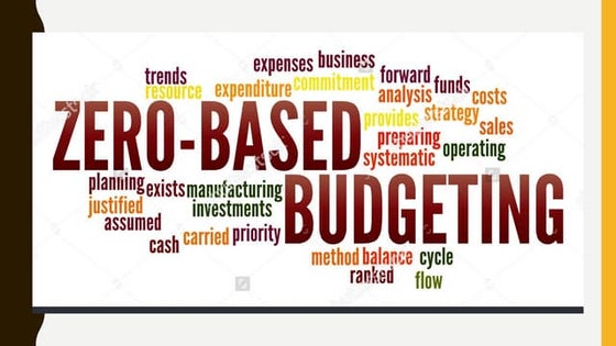 zero base budgeting 