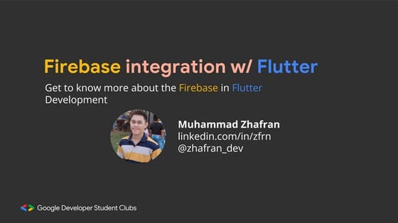 Firebase integration with Flutter