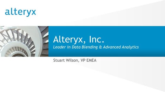 Presentation Introduction to Alteryx