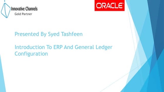 Oracle ERP and General Ledger Configuration