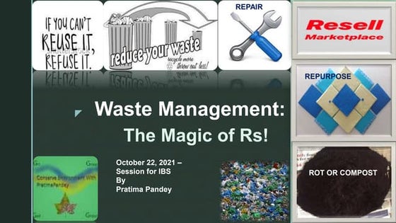 Magic of Rs: Presentation on Waste management for IBS Software 