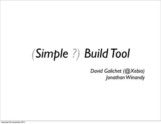 Simple Build Tool