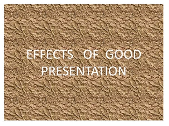 Presentation skills